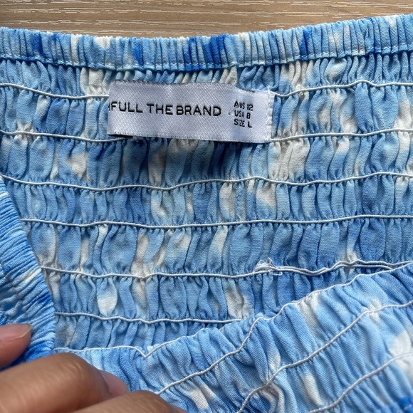 Faithfull the Brand Blue Roos Tie Dye Magnolia Mini Dress US 8 - Picture 8 of 8